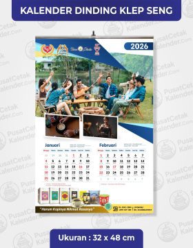 Kalender Dinding 32x48 cm Klem Seng