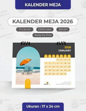 Cetak Kalender Meja Ukuran 17 x 24 cm