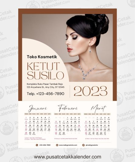 Desain Kalender Kosmetik dan Kecantikan