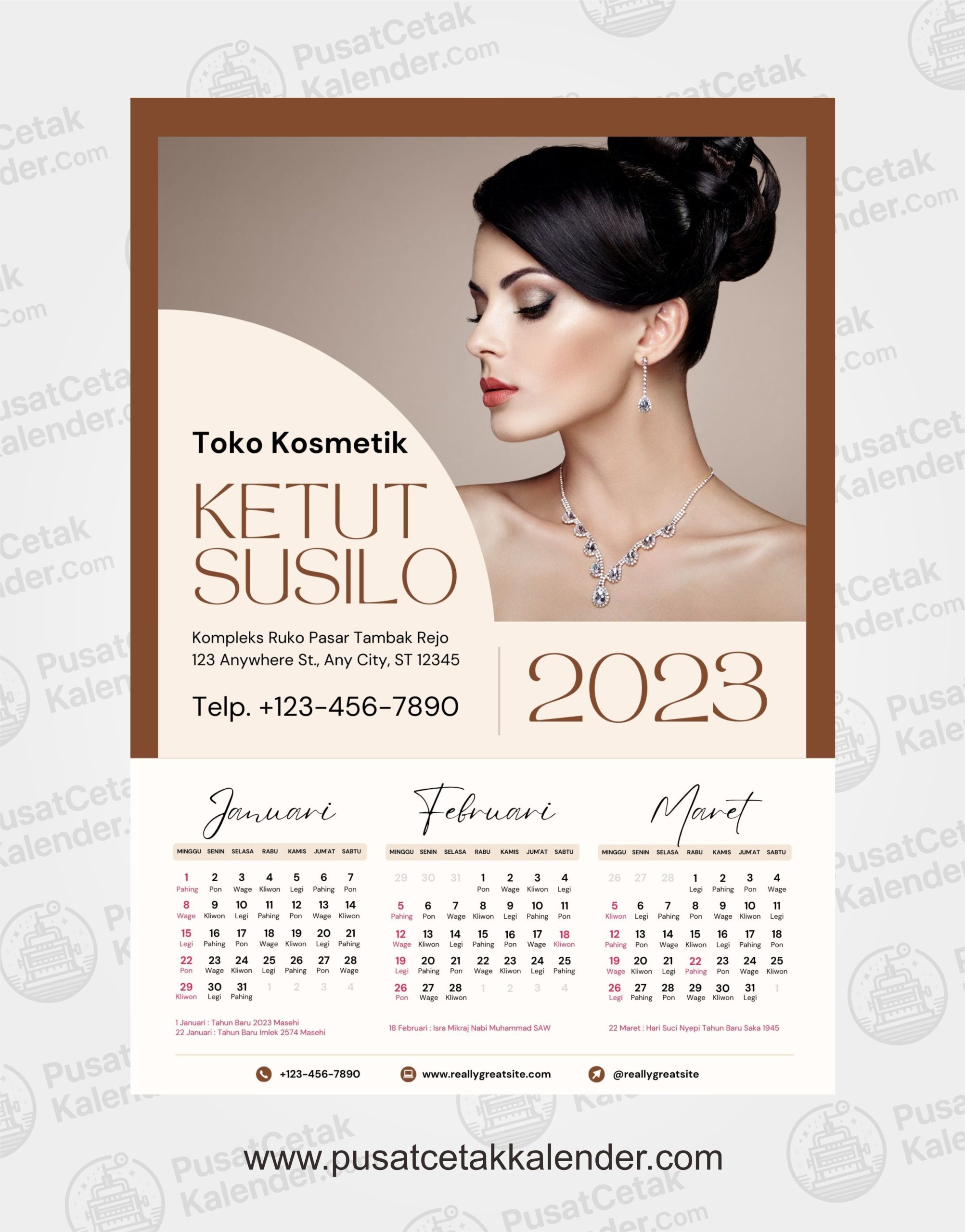 Desain Kalender Kecantikan 1