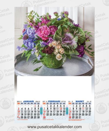 Desain Kalender Bunga dan Floral