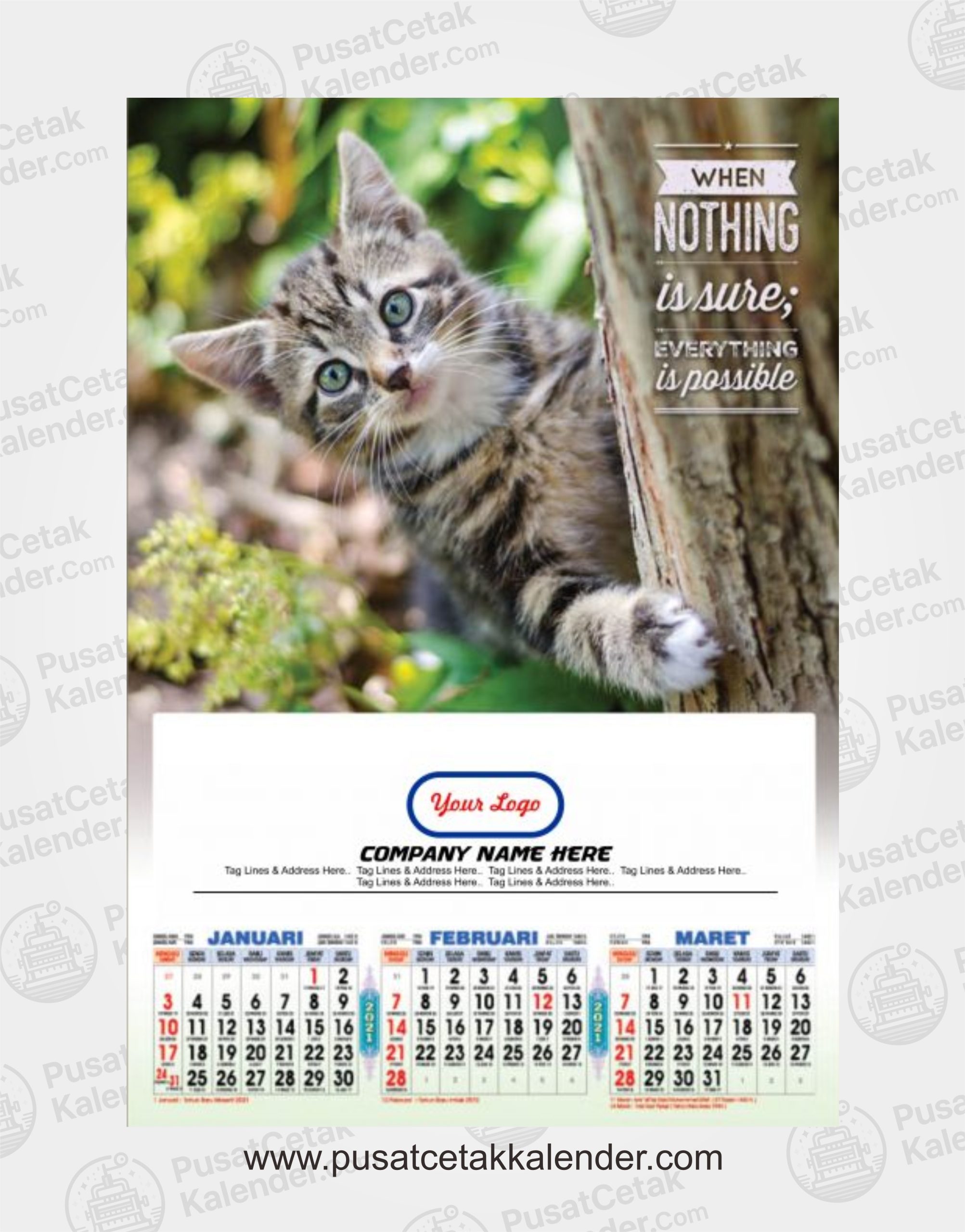 Gambar Kalender Kucing