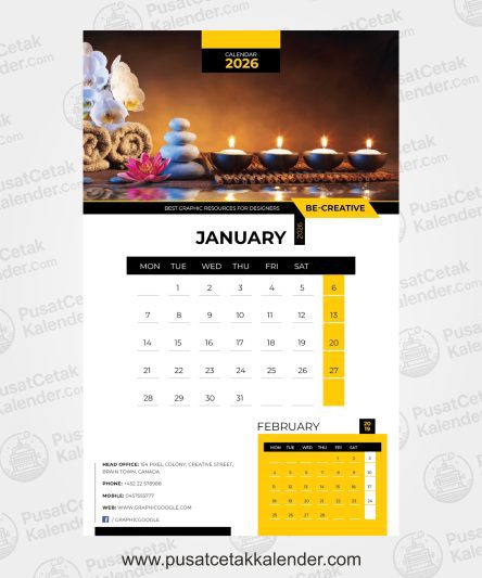 Desain Kalender Spa dan Estatika