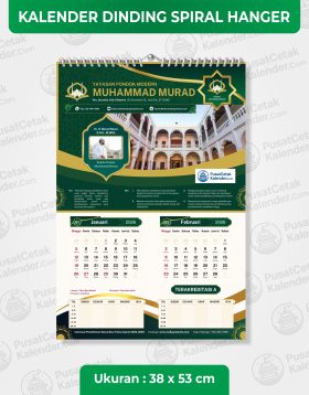 Kalender Dinding 38x53 cm Spiral Hanger