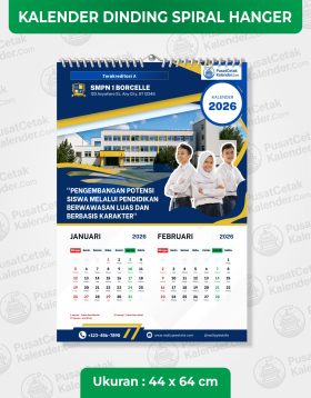 Kalender Dinding 44x64 cm Spiral Hanger